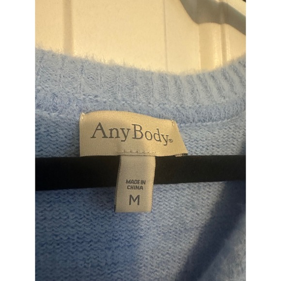 AnyBody‎ Blue Ombre Fuzzy Knit Sweater - Women's Medium Pullover - Picture 5 of 5